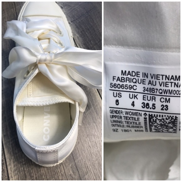 Converse Ctas Big Eyelets OX Egret W AUTHENTIC - Picture 8 of 8